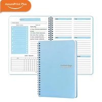 Agenda hebdomadaire A5 non daté à spirale, carnet de liste de tâches, suivi des habitudes, journal de buts, agenda simple, journal de bord, usage professionnel et bureautique, en PU et papier