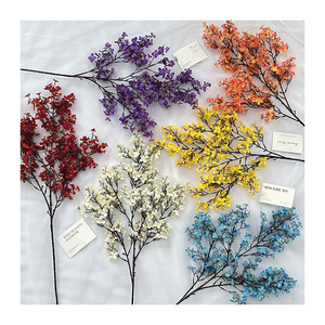 QYYM-686 fleur pleine branche haute qualité fait à la main soie Babysbreath Orange gypsophile artificielle bébé <span class=keywords><strong>souffle</strong></span> pour l'obtention du diplôme - Product Image 1
