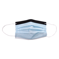 Masque chirurgical jetable orange à boucles auriculaires Hubei Haixin, anti-buée, design plat, qualité médicale, fabriqué en gros