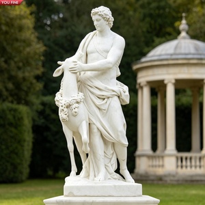 Sculpture YOUFINE grandeur nature en marbre blanc pur de Vénus baignant, <span class=keywords><strong>statue</strong></span> de la déesse <span class=keywords><strong>Aphrodite</strong></span> nue tenant un drap, pour jardin européen - Product Image 4