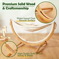 Support de hamac pour enfants en bois massif pour jardin intérieur et extérieur avec hamacs en coton pour bébés enfants