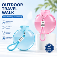 Bouteille d'eau portable pour chien, anti-fuite, avec bol pliable en silicone, vente en gros OEM