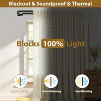 Tringle à rideau occultante de qualité supérieure, robuste, pour chambre à coucher