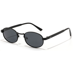 Lunettes de soleil ovales unisexes, monture en métal pleine bordure, verres verts, protection UV400 pour les activités de plein air - Product Image 6