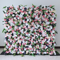 Magnifique Fond de Mariage Floral en Gros, Rideau de Décoration Murale Artificielle en Panneaux de Fleurs Blanches pour Événements et Fêtes