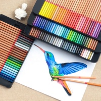 Ensemble de crayons en bois de cèdre de couleur noire pastel Prisma de haute qualité avec un plomb de qualité supérieure dans une boîte en étain pour les artistes
