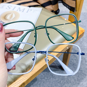 ADE WU XA1062 nueva moda mujer calidad marca de lujo Metal de gran tamaño cuadrado azul bloqueo de luz <span class=keywords><strong>gafas</strong></span> ópticas montura <span class=keywords><strong>gafas</strong></span> - Product Image 2