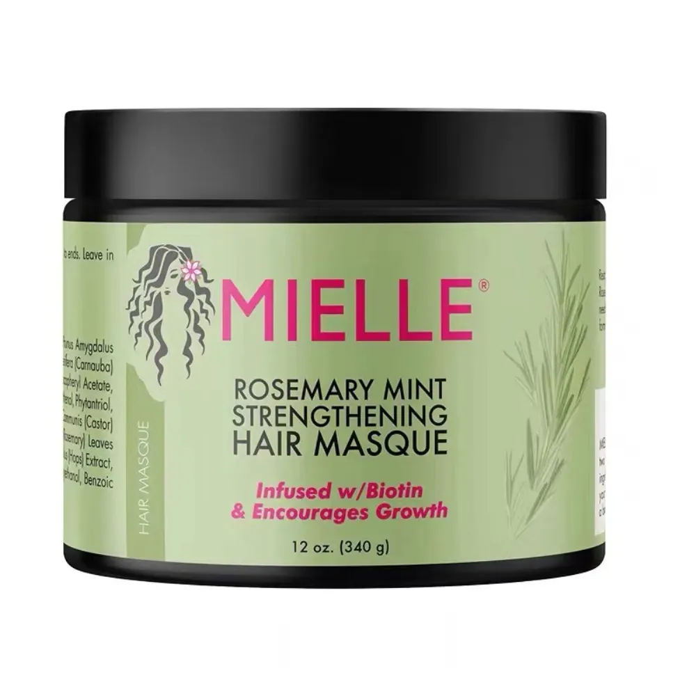 Mielle 340g Romarin Menthe Renforcement Cheveux Masque Infusé à la Biotine Favorise La Croissance Cheveux Masque