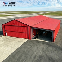 Hangar d'avion préfabriqué en structure acier à montage facile BATIMENT EN ACIER Hangar commercial en métal pour avions