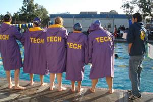 Parka de Natación Juvenil con Forro Polar, Parka de Natación Unisex, Parka de Natación a Rayas - Product Image 2