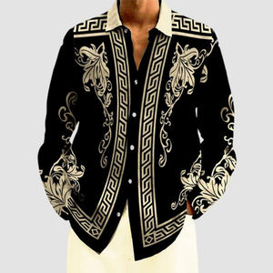 <span class=keywords><strong>Chemise</strong></span> à manches longues promotionnelle à motif personnalisé, chemises hawaïennes décontractées, chemises de soirée formelles, chemises publicitaires, chemises de vacances - Product Image 5