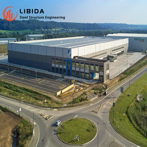 Entrepôt à structure en acier, bâtiments préfabriqués à faible coût pour le stockage <span class=keywords><strong>de</strong></span> matériaux <span class=keywords><strong>de</strong></span> construction avec des caractéristiques résistantes aux intempéries - Product Image 3