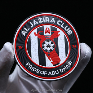 Tambalan pakaian warna logam pabrik grosir Logo tim sepak bola kustom lencana TPU timbul 3D untuk pakaian olahraga - Product Image 3