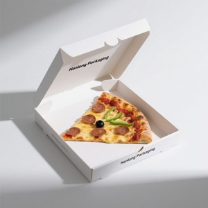 Boîte à <span class=keywords><strong>pizza</strong></span> triangulaire réutilisable de couleur blanche avec logo personnalisé, qualité alimentaire, OEM, boîtes à <span class=keywords><strong>pizza</strong></span> pour une seule part, 30x30 - Product Image 4