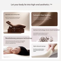 Table de massage électrique inclinable pour soins du visage, avec dossier chauffant et hauteur de jambe réglable, idéale pour l'extérieur, les hôtels, les chambres et les salons de beauté