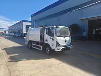 Camion compacteur de déchets Foton 8 tonnes à bras pivotant hydraulique, diesel, manuel