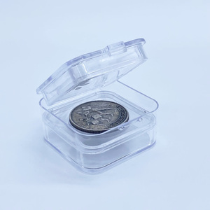 Boîte à membrane dentaire carrée à charnière en plastique PS transparent de 2 pouces, fabriquée à la main, marque <span class=keywords><strong>Hinix</strong></span>, modèle HN-101, pour couronnes et bridges de laboratoire dentaire - Product Image 4