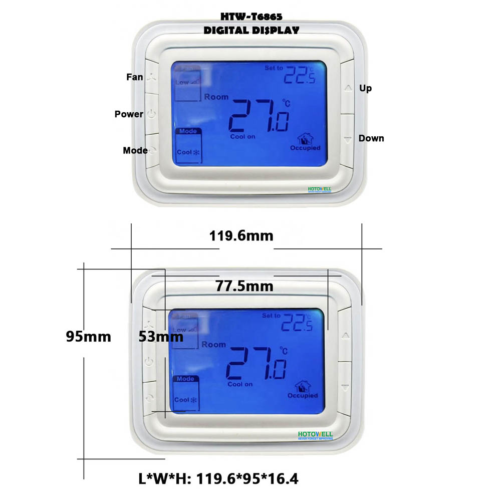 T6865 Series Honeywell Large LCD Digital Fcu Room Thermostat for HVAC  System - China Digital Thermostat, Room Thermostat