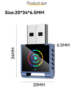 Mini dongle CarPlay bleu, plug and play, adaptateur CarPlay portable, filaire vers sans fil 2 en 1, adaptateur CarPlay pour iPhone et Android - Product Image 5