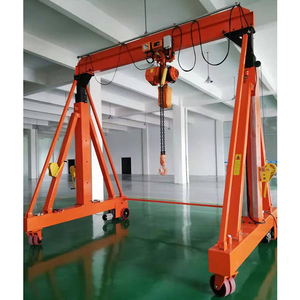 פשוט מבנה ידני קטן נייד שלוחה רכבת רכוב gantry מנוף - Product Image 4