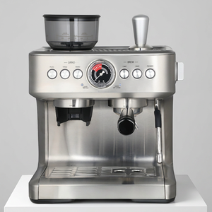 3in1 Semi <b>Automatic</b> Stainless Steel <b>Coffee</b> <b>Machine</b> Espresso Maker with Milk Frother Thermometer for Home Barista - Product Image 1
