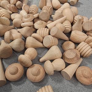 ของเล่นหัวเห็ดไม้ ตุ๊กตาไม้ ตัวต่อไม้จิ๋ว ของตกแต่งภูมิทัศน์ ตัวต่อไม้เสริมสร้างจินตนาการ ของเล่นเสริมพัฒนาการ - Product Image 4