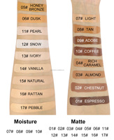 Base líquida sin logotipo, Etiqueta Privada, maquillaje facial, resistente al agua, belleza mate, maquillaje a granel