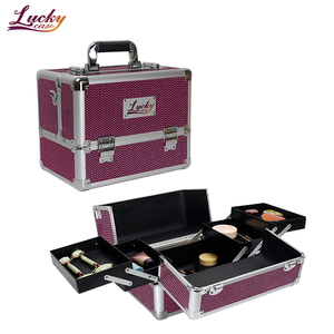 Makeup Artist Organizer Beauty <strong>Case</strong> Luxurious Appearance Makeup <strong>Travel</strong> <strong>case</strong> Glittery Customizable Vanity Cosmetic <strong>Case</strong> - Product Image 1