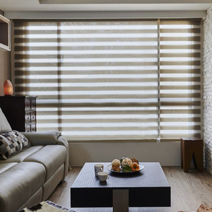 Tùy chỉnh chất lượng cà phê Xếp Li Kem chống nắng vải Hàn Quốc của nhãn hiệu và mùa xuân <span class=keywords><strong>Zebra</strong></span> rèm - Product Image 3