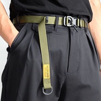 Cinturón Magnético Automático Funcional para Jóvenes, Pantalones de Lona, Ropa de Trabajo Táctica Informal, Cinturón de Nailon Moderno
