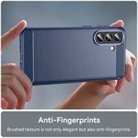 Étui de téléphone robuste antichoc en TPU mat brossé à motif carbone de luxe pour OnePlus N6x/Nord CE6/Turbo 6V