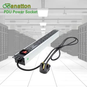 British Network Cabinet Intelligent Automatic Transfer Switch PDU Basic With Switch 5 Way Rack Mount Power Distribution Unit