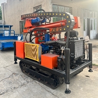 Máquina perforadora de pozos de agua de venta caliente, equipo de perforación sobre orugas de 150m, 200m, 260m, 300m, perforadora de pozos de agua a la venta en todo el mundo