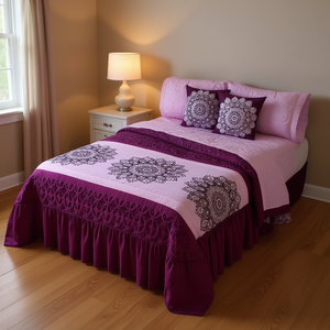 Juego de Edredón Mandy Queen, Tamaño Queen, Bordado, Estilo Bohemio, para Todas las Temporadas, Ropa de Cama para el Hogar - Product Image 2