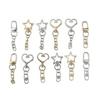 Mousquetons à ressort en forme de cœur pour porte-clés, fermoirs mousquetons pour porte-clés, accessoires de bricolage