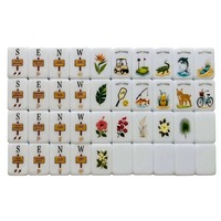 Fichas de Mahjong Salty Tiles, Juego de Mahjong Ponte Vedra, Mahjong Americano con Temática Costera, Fichas de Mahjong de Lujo con Diseño de Playa para Entretenimiento