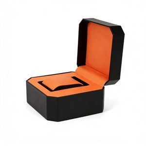 Boîte à montre de luxe personnalisée en similicuir avec charnière, boîte cadeau pour bijoux, support de montre en suède, logo personnalisé pour l'emballage de montres en détail, OEM - Product Image 5