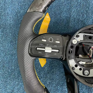 Volante de Fibra de Carbono Mate Personalizado para <span class=keywords><strong>Mercedes</strong></span> Benz <span class=keywords><strong>AMG</strong></span> Clase A, B, C, E, GLS, GLA, S, W204, <span class=keywords><strong>C63</strong></span>, W172, 809, Gran Venta - Product Image 5