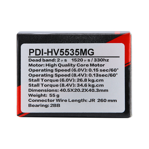 PDI-HV5535MG Motor de Alto Voltaje Digital de 34.6kg.cm de Alto Torque y 0.13s de Velocidad a 8.4V para Coche, Camión o Robot RC a Escala 1/5 - Product Image 6