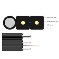 OEM fibra optica cabo FTTH Cable de caída de fibra óptica 1 núcleo 2 núcleo 4 núcleo Cable para exteriores con FRP o miembro de fuerza de acero