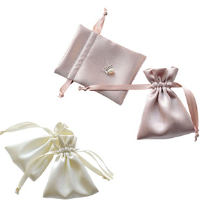 Custom LOGO Small Storage Pouch Jewelry Packaging <b>Bag</b> <b>Mini</b> Satin Drawstring for Dust Pouch - Product Image 5