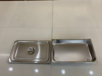 Edelstahldeckel für GN-Behälter 1/1, NSF/FDA-zertifiziert, Gastronorm-Behälterdeckel, gewerblicher Deckel, Anti-Klemm-Deckel für Dampftischbehälter, Marie Buffet Speisenwärmer
