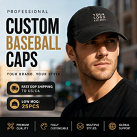Casquette de baseball sportive d'extérieur réglable de haute qualité avec motif Argyle en tissu jersey à pois et design pare-soleil