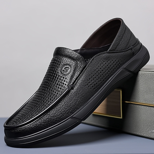 Mens Casual <b>Shoes</b> <b>Soft</b> Sole <b>Soft</b> Upper Summer Mens <b>Shoes</b> Genuine Leather Slip-On Dad <b>Shoes</b> Perforated Breathable Leather <b>Shoes</b> - Product Image 3