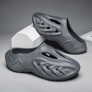 Men's Summer Soft Soled Comfortable <b>Clogs</b> Thick Sole Non Slip Outdoor Home Wear White Black Dark Gray Slip On Shoes - Product Image 3