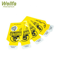 Emballage personnalisé OEM d'usine, impression sur mesure, sachet en forme de bouteille pour boisson énergétique, emballage plastique en forme de pochette