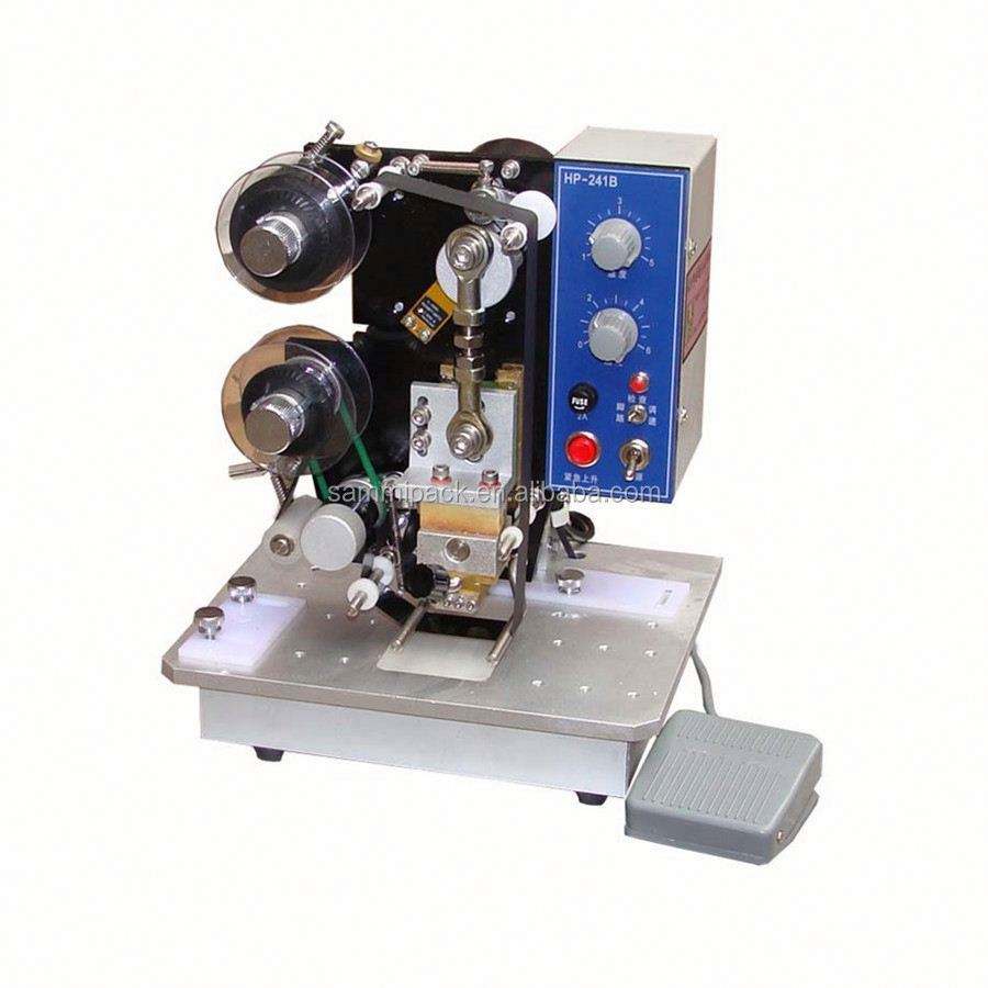 Manual Ribbon Roll Batch Coding Machine Expiry Date Printing Machine ...