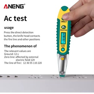 Stylo de détection de tension VD700 12-250V, outils électriques LCD, tournevis testeur numérique, stylo testeur - Product Image 4