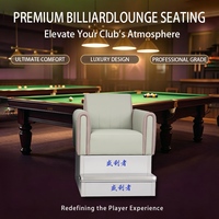 Canapé de billard en métal simple Q2 en gros |   Siège de spectateur pour piscine économique |   Meubles de billard commerciaux en cuir silicone