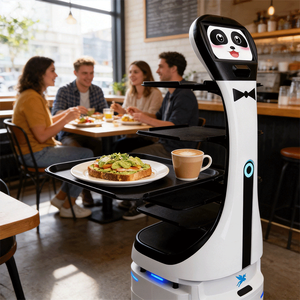 Robot de livraison de nourriture IA pour restaurants, vente en gros, Alpha Factory, similaire aux robots <span class=keywords><strong>Pudu</strong></span>, Keenon, DinerBot, OrionStar, Lucki - Product Image 3